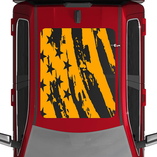 USA American Flag Distressed Vinyl Decals Stickers Graphics for Dodge RAM 1500 TUNGSTEN Panoramic Moonroof
