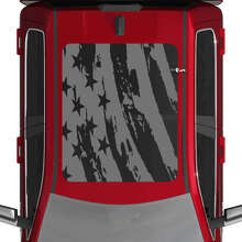 USA American Flag Distressed Roof Vinyl Decals Stickers Graphics for Dodge RAM 1500 TUNGSTEN 2