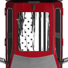 Distressed American Flag Roof Vinyl Decal for Dodge RAM 1500 Tungsten_3