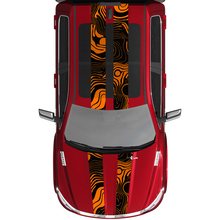 Dual Stripes Topographic Map Vinyl Decals Stickers Graphics for Dodge RAM 1500 TUNGSTEN
 3