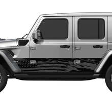 US Distressed Flag Splash Side Doors Vinyl Decal Sticker for Jeep Wrangler 3