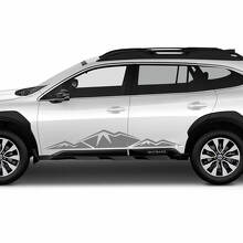 Side Rocker Panel Mountains Vinyl Sticker Decal Graphic for Suba Outback
 2