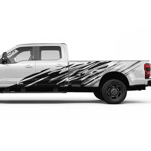 Ford F150 F250 F350 Splash Grunge Decal Kit - Bedside Vinyl Sticker Set Side Graphics 2
 3