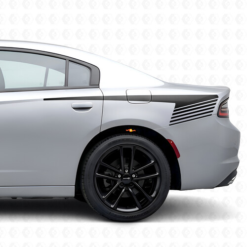 Strobe Style Stripes Side Vinyl Decal Sticker for Dodge Charger 2015-2026