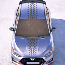 Hood and Roof Central Ornament Racing Stripes Vinyl Stickers Decal fit to Hyundai Veloster
 2