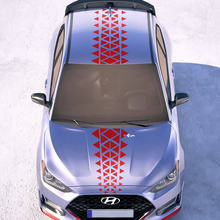 Hood and Roof Central Ornament Racing Stripes Vinyl Stickers Decal fit to Hyundai Veloster
 3