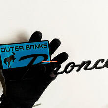 Outer Banks 3D Fender Badge Emblem for Musclecar Horse_3