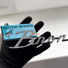 Bronco Outer Banks Fender Badges Tailgate Emblem 3D Badge Blue vs Black
 7