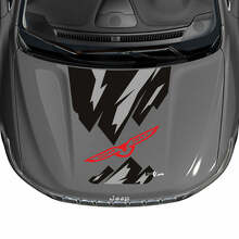 Custom Text Mountains Eagle Bonnet Vinyl Decal Sticker Graphic for Jeep Cherokee Trailhawk 3