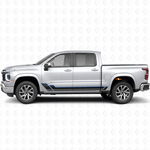 Angular Outline Door & Rocker Panel Vinyl Stripes for Chevrolet Silverado 1500 Next Generation 2027_3