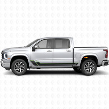 Angular Outline Door & Rocker Panel Vinyl Stripes for Chevrolet Silverado 1500 Next Generation 2027_4