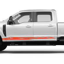 Rocker Panel Side Stripes Vinyl Decals Flash Stickers Graphics for Musclecar truck F-250 F-350 3