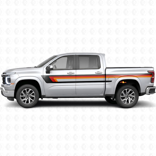 Retro Upper Beltline Door & Bedside Vinyl Stripes for Chevrolet Silverado 1500 Next Generation 2027