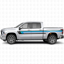 Retro Upper Beltline Door & Bedside Vinyl Stripes for Chevrolet Silverado 1500 Next Generation 2027_2
