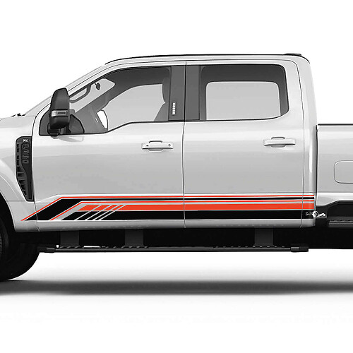 Decorated Rocker Panel Stripes Vinyl Decal Kit for Musclecar F-Series Trucks