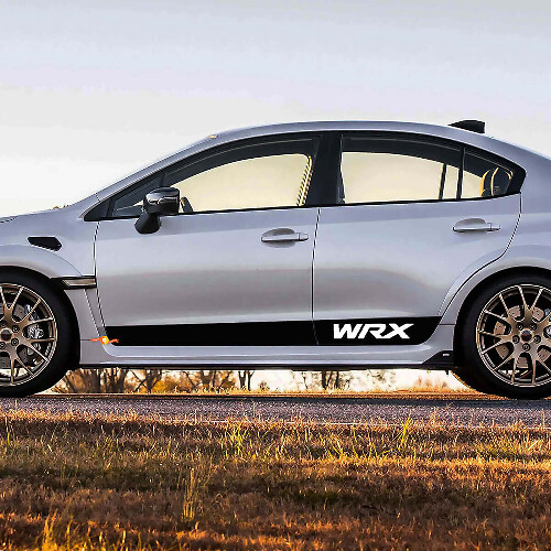 Pair Rocker Panel Side Skirt Vinyl Body Car Stripe Racing Vinyl Decal Sticker fit Suba WRX
 1