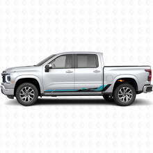 Retro Mountain Wave Door & Rocker Panel Vinyl Stripes for Chevrolet Silverado 1500 Next Generation 2027_2