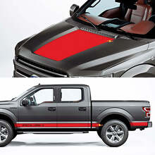 Side Rocker Panel and Hood Decal Graphic fit to Ford F150 Raptor Roush Package
 2