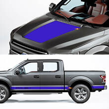 Side Rocker Panel and Hood Decal Graphic fit to Ford F150 Raptor Roush Package
 3
