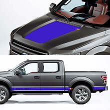 Side Rocker Panel and Hood Decal Graphic fit to Ford F150 Raptor Roush Package
 3