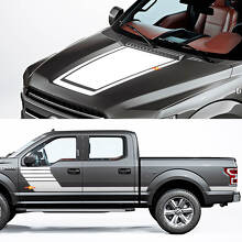 Side Rocker Panel and Bonnet Decal Graphics Vinyl Sticker 3 for Ford F-150 Raptor ROUSH 2