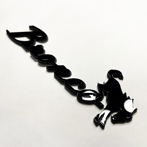 Bronco Fender Badges Tailgate Emblem 3D Badge Grey vs Black
