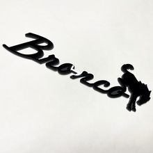 Bronco Fender Badges Tailgate Emblem 3D Badge Grey vs Black
 4