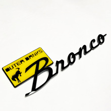 Bronco Outer Banks Fender Badges Tailgate Emblem 3D Badge Yellow vs Black
 2