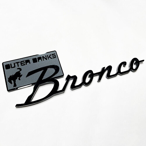 Outer Banks Style 3D Fender or Tailgate Badge for Musclecar horse