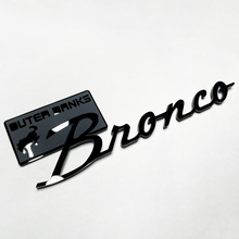 Bronco Outer Banks Fender Badges Tailgate Emblem 3D Badge Grey vs Black
 4