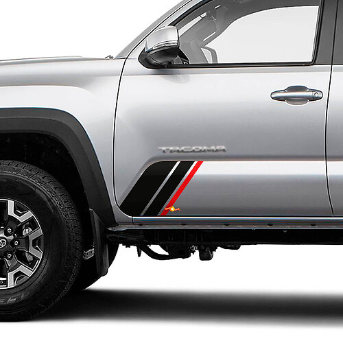 Triple Side Stripes Vinyl Decal Kit for Toyota Tacoma