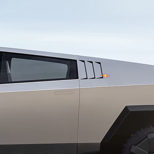 Louvers Decals for Tesla Cybertruck Rear window
