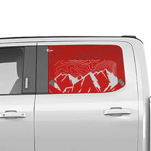 Side Mountains Topographic Map Window Decal Vinyl Sticker Graphics for Ford Trucks
 3