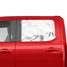 Side Mountains Topographic Map Window Decal Vinyl Sticker Graphics for Ford Trucks 2
 2