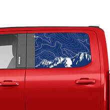 Side Mountains Topographic Map Window Decal Vinyl Sticker Graphics for Ford Trucks 2
 3