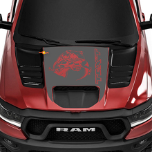 T-Rex Style Hood Vinyl Decal for Dodge Ram 1500 TRX Truck _3