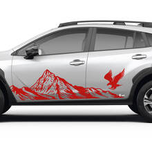 Side Doors Landscape Mountains Eagle Vinyl Decal - Graphic Sticker universal fit Suba
 2