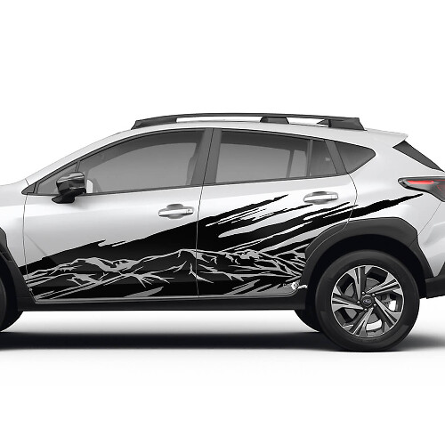Side Doors Landscape Mountains Splash Vinyl Decal - Graphic Sticker universal fit Suba
