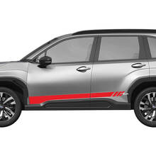Decorated Strobe Door Stripes Vinyl Decal Kit for Subaru Forester _3
