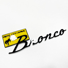 Bronco Wildtrak Fender Badges Tailgate Emblem 3D Badge Black vs Red
 2