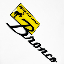 Bronco Wildtrak Fender Badges Tailgate Emblem 3D Badge Black vs Red
 5