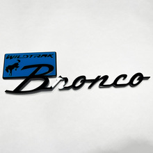Bronco Wildtrak Fender Badges Tailgate Emblem 3D Badge Black vs Blue
 2