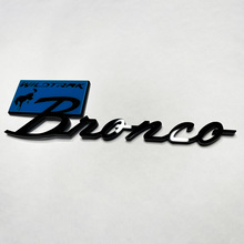 Bronco Wildtrak Fender Badges Tailgate Emblem 3D Badge Black vs Blue
 4