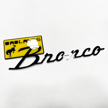 Bronco Badlands Fender Badges Tailgate Emblem 3D Badge Black vs Yellow
 4