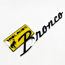 Bronco Badlands Fender Badges Tailgate Emblem 3D Badge Black vs Yellow
 5