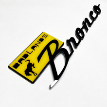Bronco Badlands Fender Badges Tailgate Emblem 3D Badge Black vs Yellow
 6