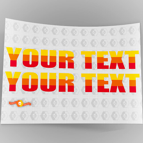 Custom Text Retro Style Hood Vinyl Decal Pair for Jeep Wrangler_1
