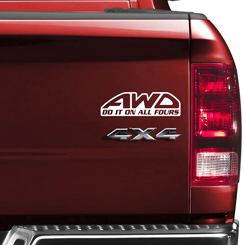 AWD Diesel 4x4 4WD Off Road Truck Jeep TJ LJ JK CJ Vinyl Sticker Decal
