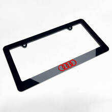 Rings Logo Vehicle Number Plate Covers Frames Decor for Audi 6