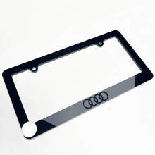 Rings Logo Vehicle Licence Plate Covers Frames Decor 2 for Audi 5